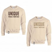 Unique Fitness Sweatshirt - Dark or Light Brown Print Options